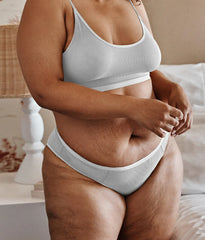 The Feel Free High Rise Brief Underwear - White Sand