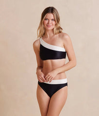 The Sidestroke Bikini Top - White Sand & Sea Urchin