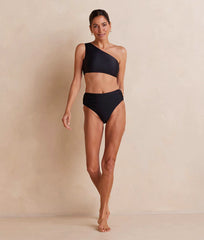 The Ruched High Leg High Rise Bottom - Sea Urchin