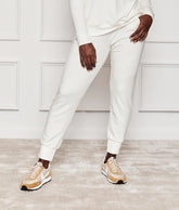 The Softest French Terry Jogger - White Sand