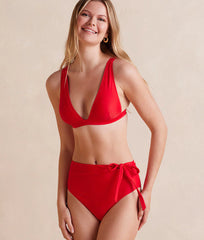 The Plunge Bikini Top - Lava