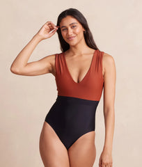 The Long Torso Ruched Backflip - Amber & Sea Urchin